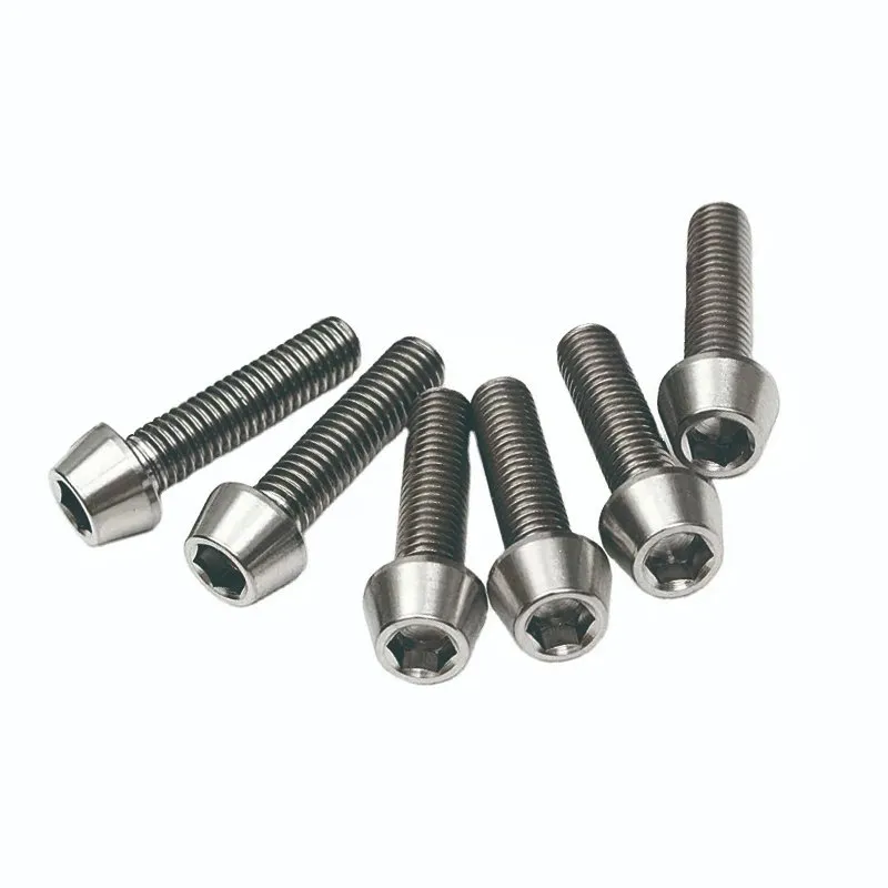 12PCS Bicycle Disc Brake Rotor Screws M5X10mm T25 Titanium Alloy