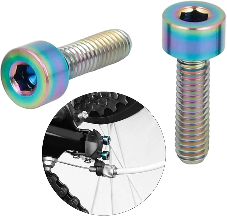 Customized CNC Machining Precision Color Titanium Screws and Bolts M6 M8 M10 Thumb Screw for Bicycle Parts