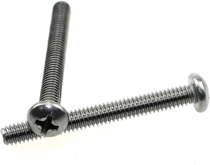 Galvanized Round Head Phillips Screws 8-32 X 1-3/4" Cross Pan Head Machine Screw Bolt Machine Screws for Electric Bike Industry