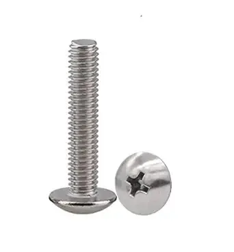 Galvanized Round Head Phillips Screws 8-32 X 1-3/4" Cross Pan Head Machine Screw Bolt Machine Screws for Electric Bike Industry