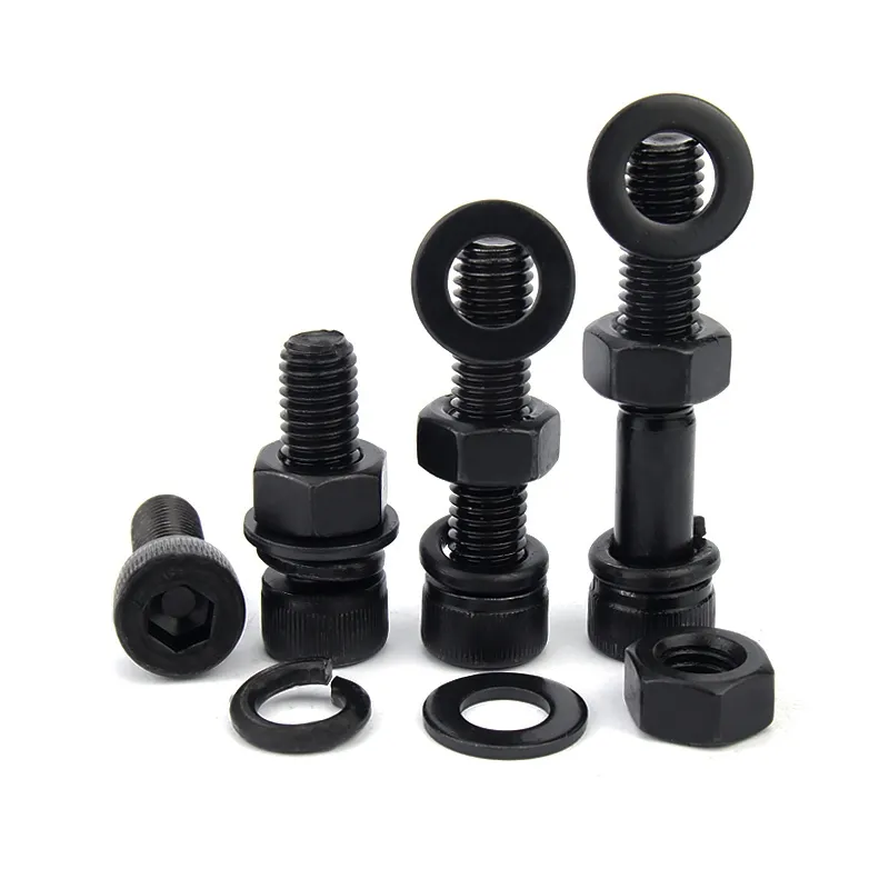 Grade 8 Unf DIN7984 DIN6912 Black Oxide Alloy Steel Cylinder Head Bolts Hex Socket Head Cap Screw Plain Allen Bike Screw
