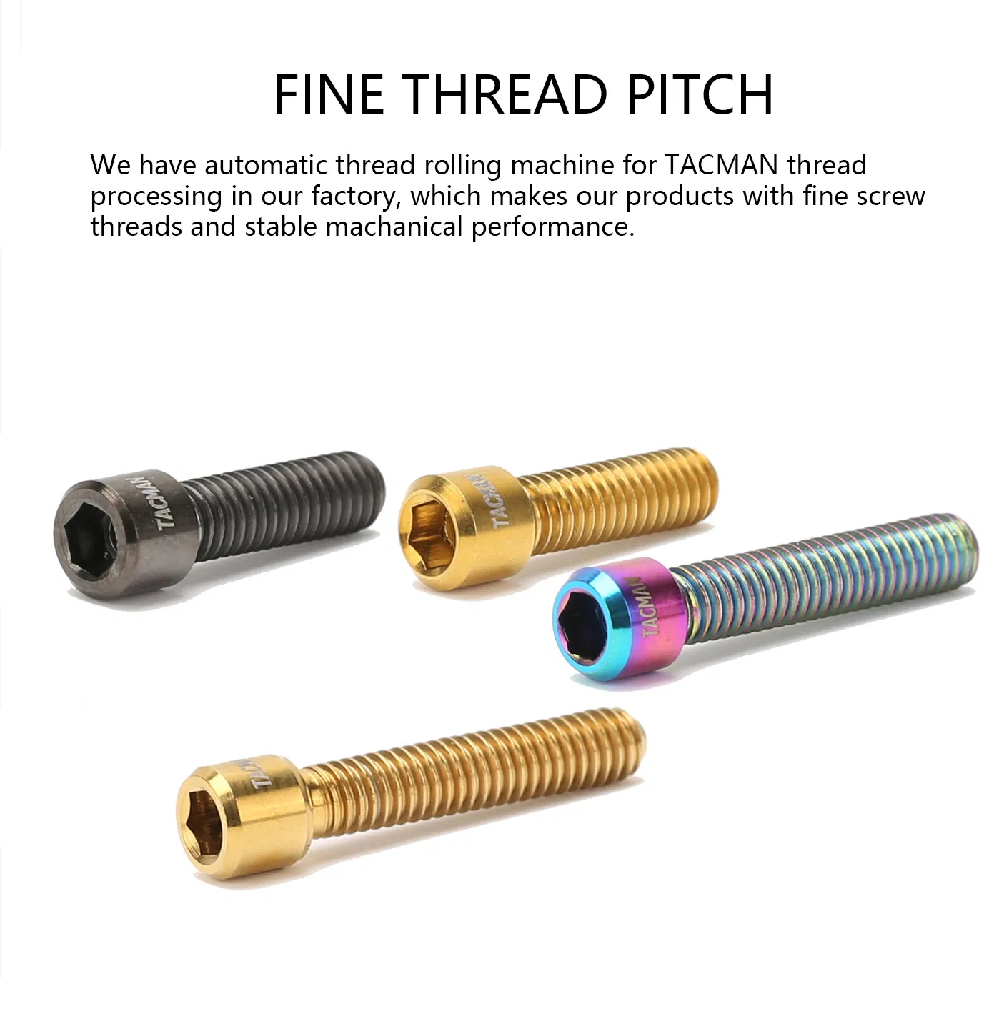 Mountain Bike Bolts M4*13.5mm M4*20mm L/H Screws Factory Prices Ti Grade 5.0 DIN Standard PVD Coating 3 PCS / 6 PCS Ti Screws