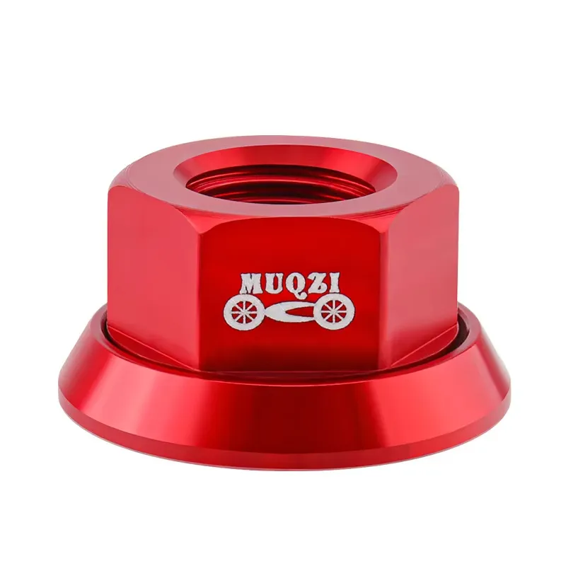 Muqzi Mountain Bicycle Hub Nut M10 Rear Axle Screw 7075 Aluminum Alloy Folding Bike Hub Nut Bolt Flange Screw