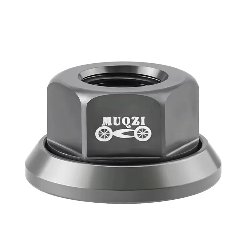 Muqzi Mountain Bicycle Hub Nut M10 Rear Axle Screw 7075 Aluminum Alloy Folding Bike Hub Nut Bolt Flange Screw