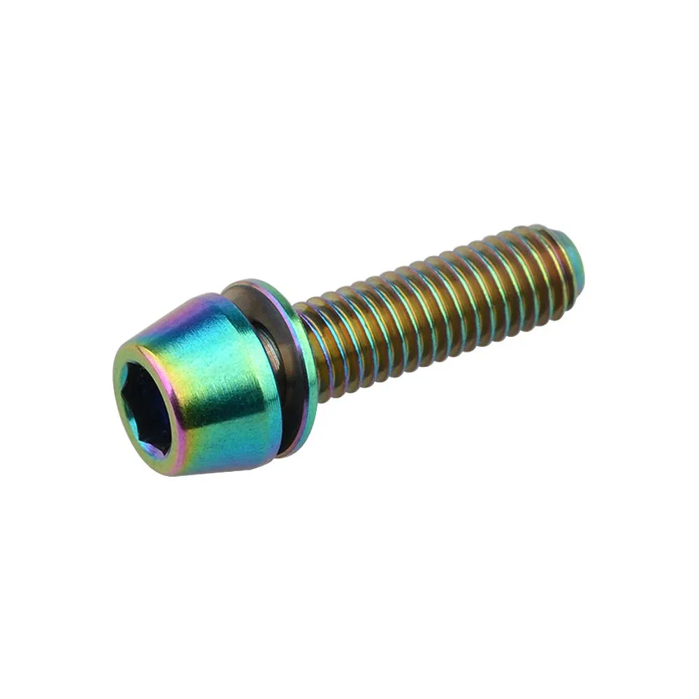 Titanium Hexagon Socket Tapered Head Bolts with Washer Screws Bicycle Parts